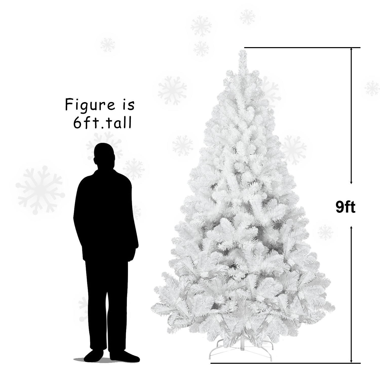 White PVC Artificial Christmas Tree | Festive Holiday Decoration