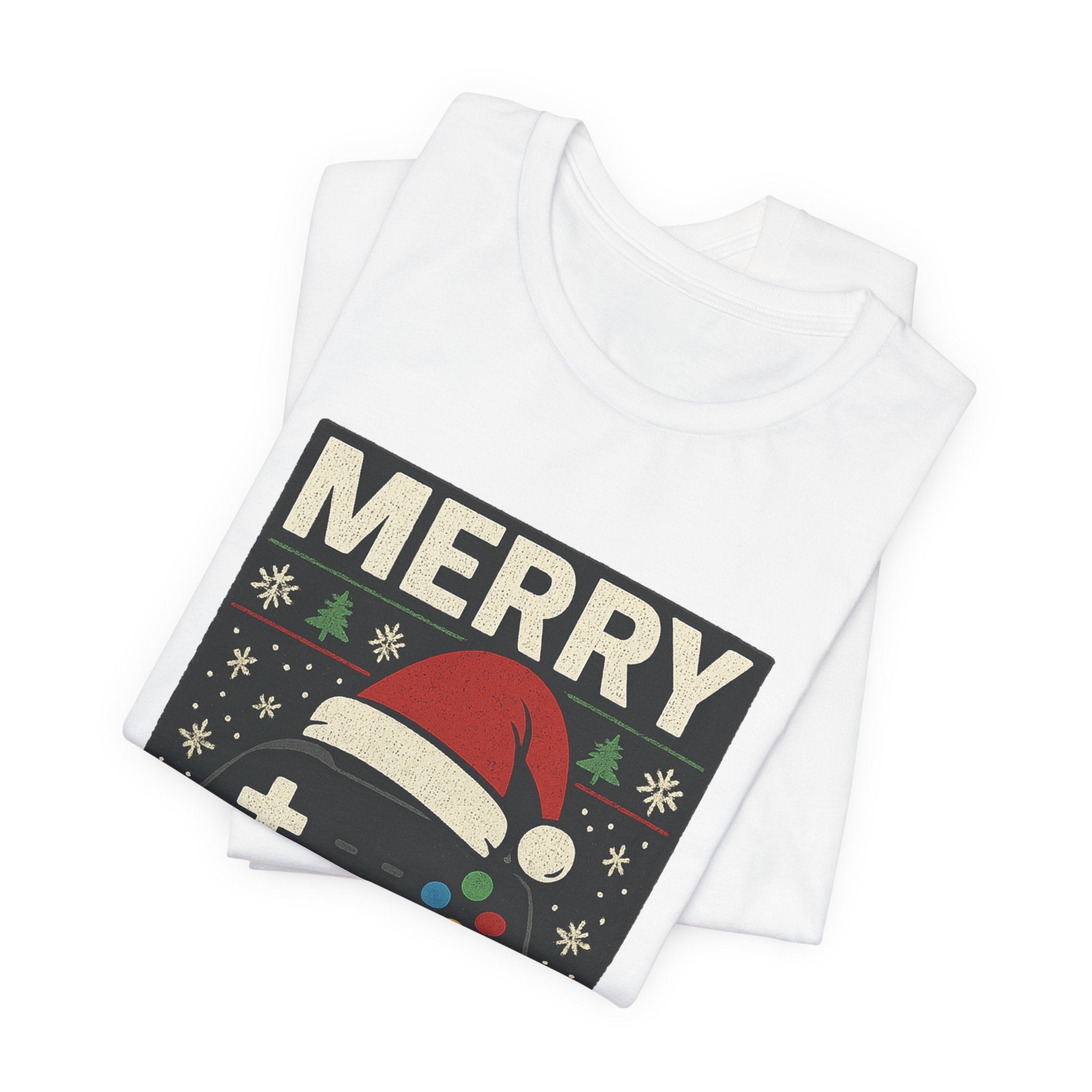 Merry Christmas Gamer T-Shirt – Holiday Video Game Controller Tee