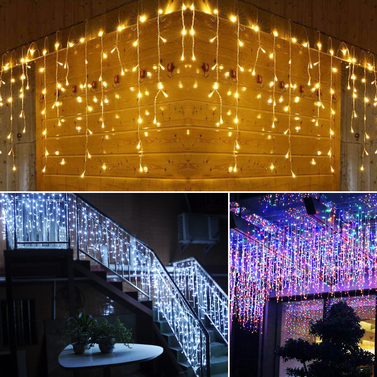 Starry Christmas Holiday String Lights | LED Fairy Light Curtain