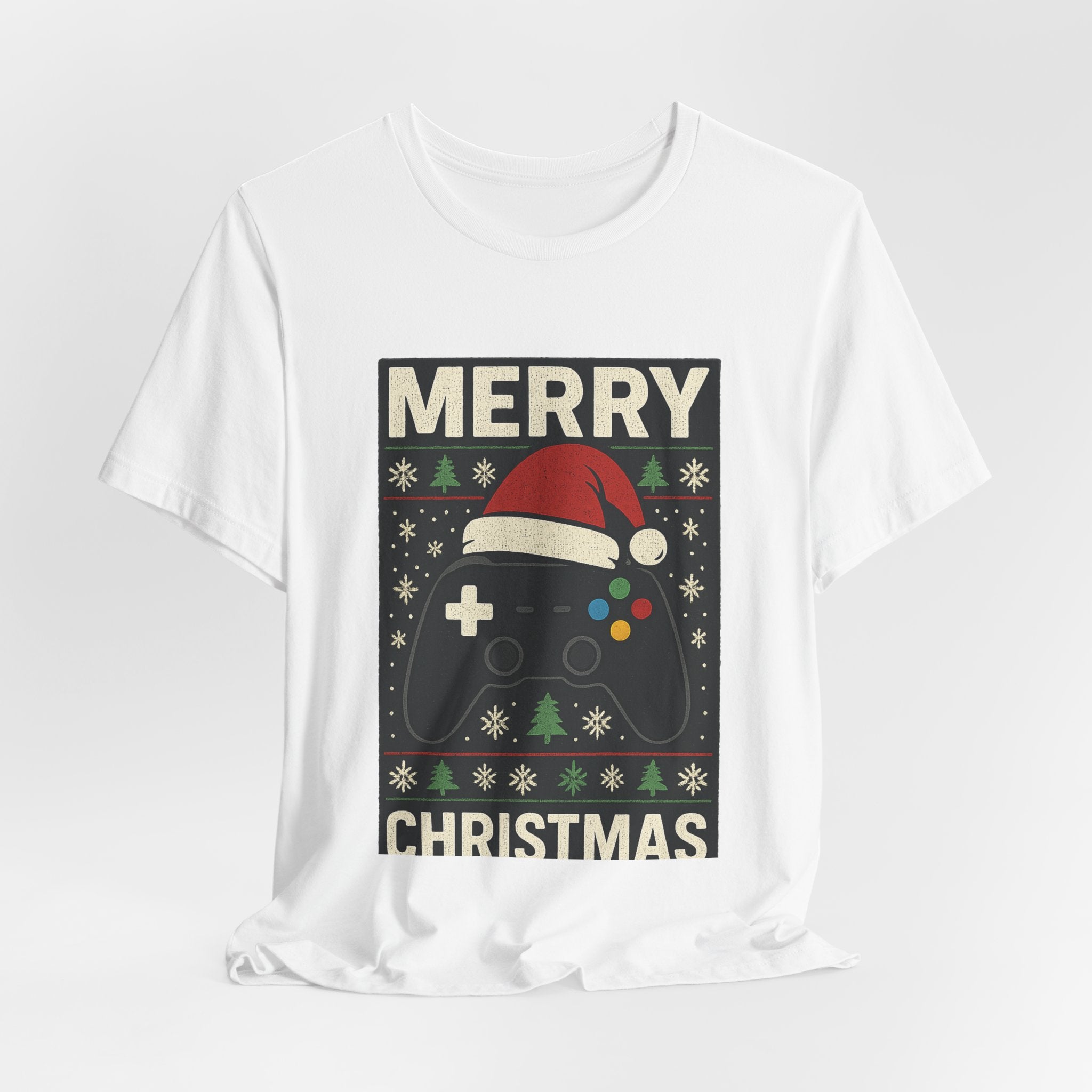 Merry Christmas Gamer T-Shirt – Holiday Video Game Controller Tee