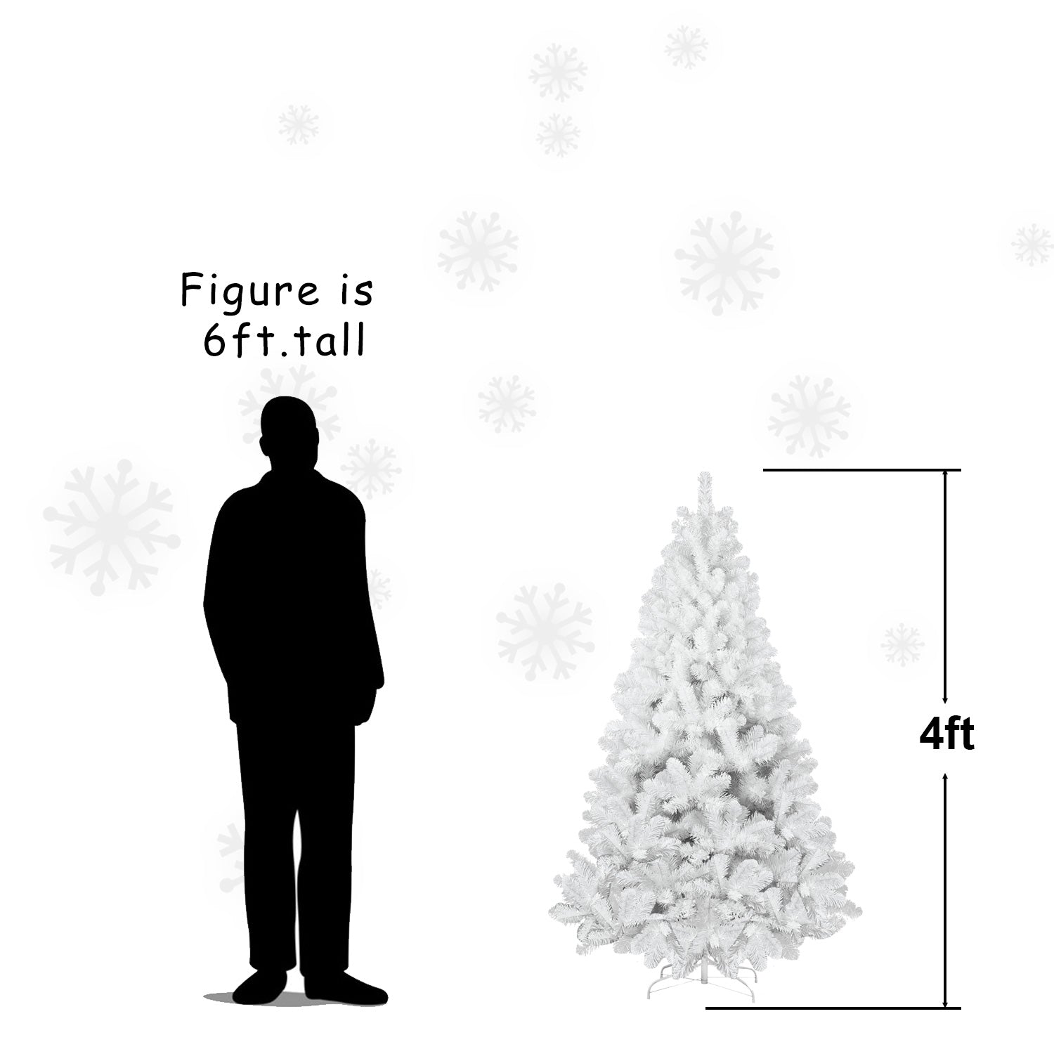 White PVC Artificial Christmas Tree | Festive Holiday Decoration