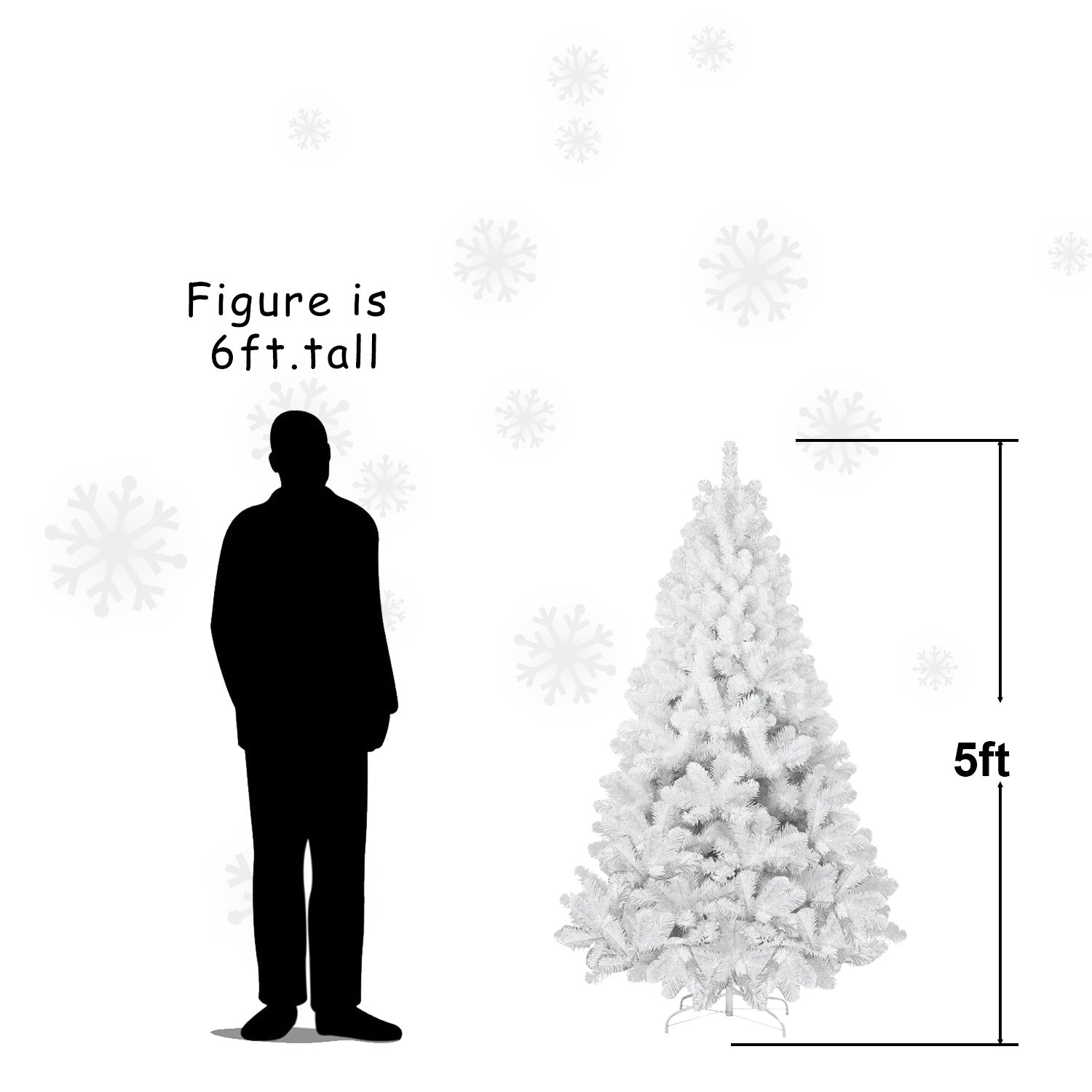 White PVC Artificial Christmas Tree | Festive Holiday Decoration