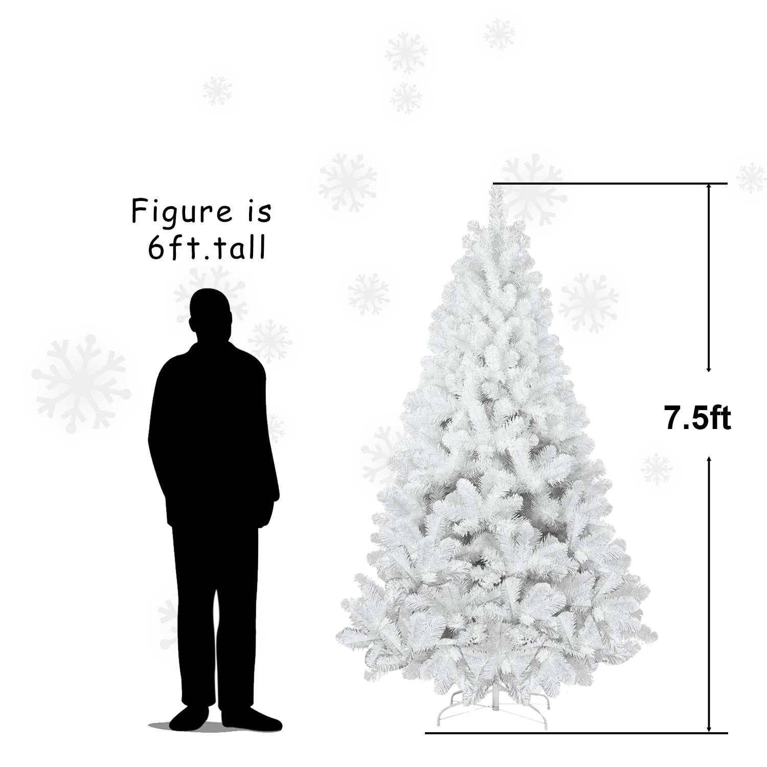 White PVC Artificial Christmas Tree | Festive Holiday Decoration