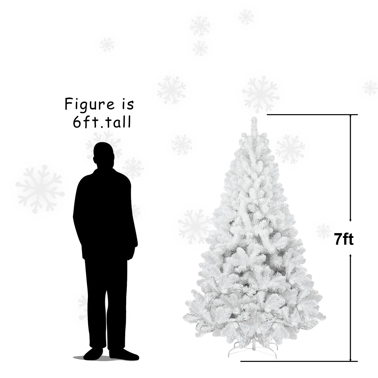 White PVC Artificial Christmas Tree | Festive Holiday Decoration