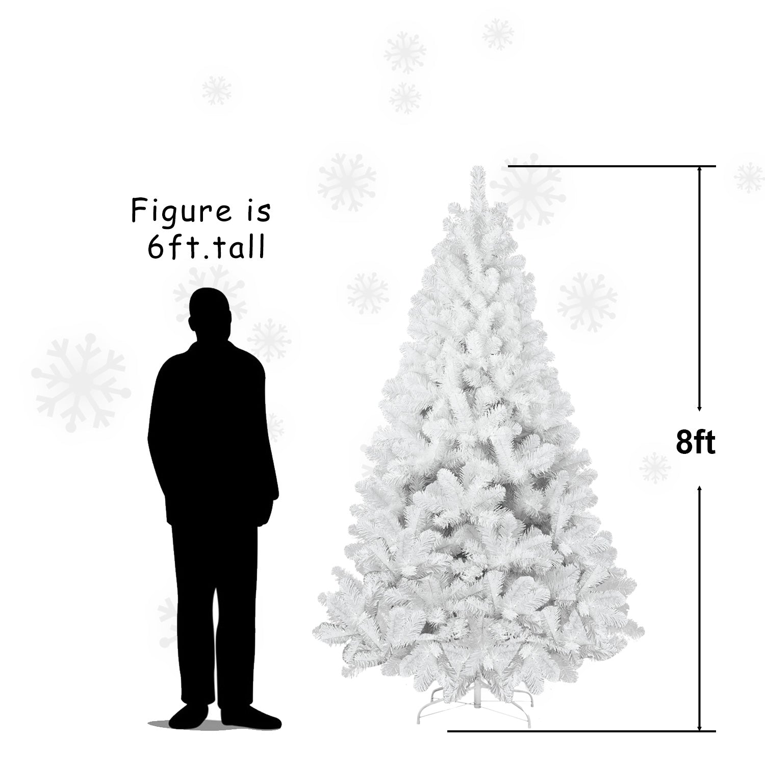 White PVC Artificial Christmas Tree | Festive Holiday Decoration