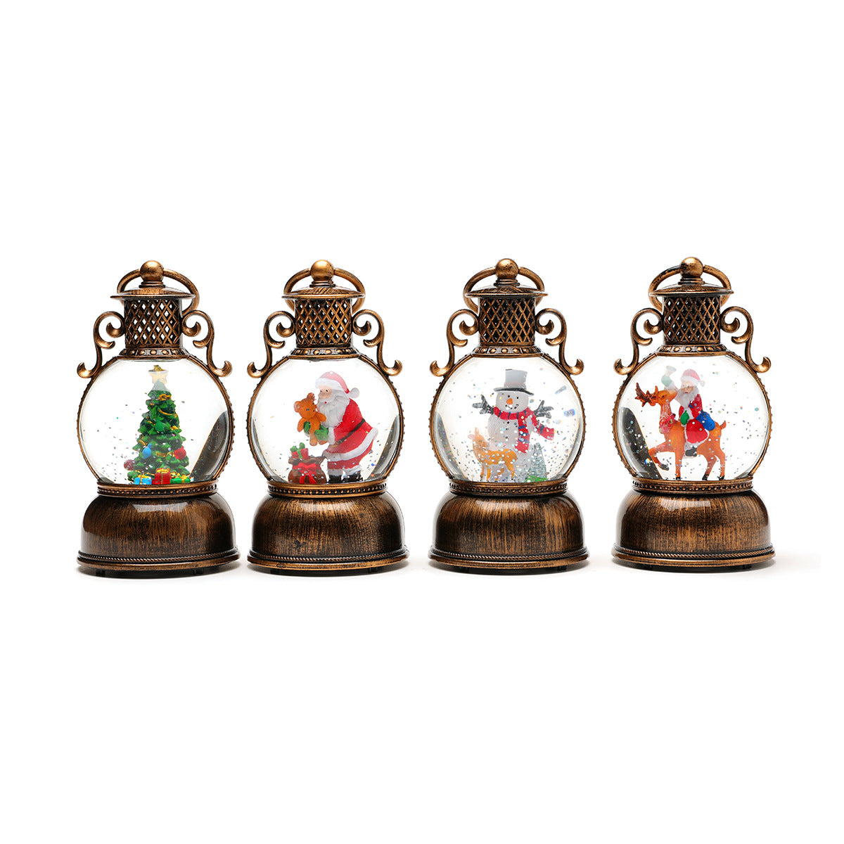 USB Music Snowflake Christmas Lantern | LED Light-Up Resin Ornament